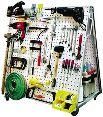 Triton - 48-1/2 Inches Wide x 46 Inches High x 26-5/8 Inches Deep A-Frame Double Sided Pegboard Tool Cart - 850 Lbs. Load Limit, 28 Square Ft. Surface Area - Eagle Tool & Supply