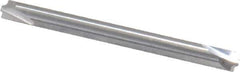Value Collection - 1/64" Radius, 1/8" Mill Diam, 2 Flute Solid Carbide Corner Rounding End Mill - Double End, Uncoated, 1-1/2" OAL, 1/8" Shank Diam - Eagle Tool & Supply