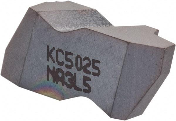 Kennametal - NA3 Grade KC5025, Internal/External Acme Threading Insert - 5 TPI Int Pitch, Left Hand Insert, TiAlN Finish, Carbide - Eagle Tool & Supply