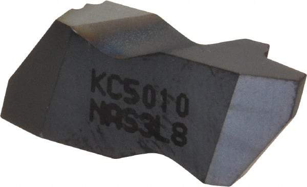 Kennametal - NAS3 Grade KC5010, Internal/External Stub Acme Threading Insert - 8 TPI Int Pitch, Left Hand Insert, TiAlN Finish, Carbide - Eagle Tool & Supply