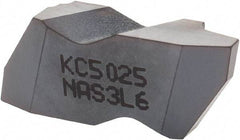 Kennametal - NAS3 Grade KC5025, Internal/External Stub Acme Threading Insert - 6 TPI Int Pitch, Left Hand Insert, TiAlN Finish, Carbide - Eagle Tool & Supply