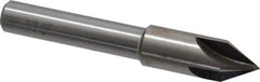 Interstate - 5/8" Head Diam, 1/2" Shank Diam, 4 Flute 60° High Speed Steel Countersink - Bright Finish, 4" OAL, Single End, Straight Shank, Right Hand Cut - Eagle Tool & Supply