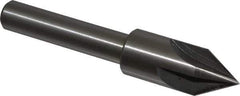 Interstate - 3/4" Head Diam, 1/2" Shank Diam, 4 Flute 60° High Speed Steel Countersink - Bright Finish, 4-1/8" OAL, Single End, Straight Shank, Right Hand Cut - Eagle Tool & Supply