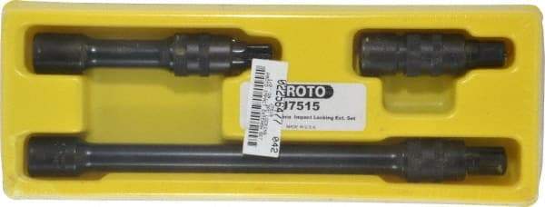 Proto - 1/2" Drive Socket Impact Locking Extension Set - 3 Pieces, Includes 3, 5, 10" Lengths - Eagle Tool & Supply