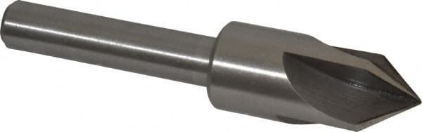 Interstate - 7/8" Head Diam, 1/2" Shank Diam, 4 Flute 82° High Speed Steel Countersink - Eagle Tool & Supply