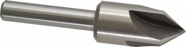 Interstate - 1" Head Diam, 1/2" Shank Diam, 4 Flute 82° High Speed Steel Countersink - Eagle Tool & Supply