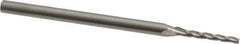 Accupro - 0.5° Taper Angle per Side, 1/16" Small End Diam, 1/2" LOC, Solid Carbide 3 Flute Tapered Square End Mill - 2-1/2" OAL, 1/8" Shank Diam, Spiral Flute - Eagle Tool & Supply