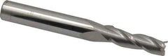 Accupro - 0.5° Taper Angle per Side, 1/4" Small End Diam, 3/4" LOC, Solid Carbide 3 Flute Tapered Square End Mill - 2-1/2" OAL, 5/16" Shank Diam - Eagle Tool & Supply