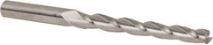 Accupro - 0.5° Taper Angle per Side, 1/4" Small End Diam, 2-1/4" LOC, Solid Carbide 3 Flute Tapered Square End Mill - 4" OAL, 3/8" Shank Diam, Spiral Flute - Eagle Tool & Supply