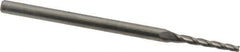 Accupro - 1° Taper Angle per Side, 1/16" Small End Diam, 1/2" LOC, Solid Carbide 3 Flute Tapered Square End Mill - 2-1/4" OAL, 1/8" Shank Diam - Eagle Tool & Supply