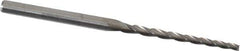 Accupro - 1° Taper Angle per Side, 1/16" Small End Diam, 1" LOC, Solid Carbide 3 Flute Tapered Square End Mill - 2-1/4" OAL, 1/8" Shank Diam - Eagle Tool & Supply