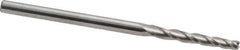 Accupro - 1° Taper Angle per Side, 3/32" Small End Diam, 3/4" LOC, Solid Carbide 3 Flute Tapered Square End Mill - 2" OAL, 1/8" Shank Diam - Eagle Tool & Supply
