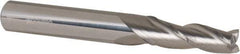 Accupro - 1° Taper Angle per Side, 1/4" Small End Diam, 3/4" LOC, Solid Carbide 3 Flute Tapered Square End Mill - 2-1/2" OAL, 5/16" Shank Diam, Spiral Flute - Eagle Tool & Supply