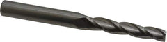 Accupro - 1° Taper Angle per Side, 3/8" Small End Diam, 2-1/4" LOC, Solid Carbide 3 Flute Tapered Square End Mill - 4" OAL, 1/2" Shank Diam, Spiral Flute - Eagle Tool & Supply