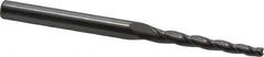 Accupro - 1.5° Taper Angle per Side, 3/32" Small End Diam, 1" LOC, Solid Carbide 3 Flute Tapered Square End Mill - 2-1/2" OAL, 3/16" Shank Diam - Eagle Tool & Supply