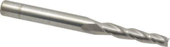 Accupro - 1.5° Taper Angle per Side, 1/8" Small End Diam, 3/4" LOC, Solid Carbide 3 Flute Tapered Square End Mill - 2" OAL, 3/16" Shank Diam - Eagle Tool & Supply