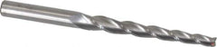 Accupro - 1.5° Taper Angle per Side, 3/16" Small End Diam, 2-1/4" LOC, Solid Carbide 3 Flute Tapered Square End Mill - 4" OAL, 5/16" Shank Diam - Eagle Tool & Supply