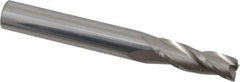 Accupro - 1.5° Taper Angle per Side, 1/4" Small End Diam, 3/4" LOC, Solid Carbide 3 Flute Tapered Square End Mill - 2-1/2" OAL, 5/16" Shank Diam - Eagle Tool & Supply