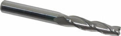 Accupro - 1.5° Taper Angle per Side, 1/4" Small End Diam, 1-1/4" LOC, Solid Carbide 3 Flute Tapered Square End Mill - 3" OAL, 5/16" Shank Diam - Eagle Tool & Supply