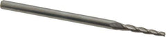 Accupro - 2° Taper Angle per Side, 1/16" Small End Diam, 1/2" LOC, Solid Carbide 3 Flute Tapered Square End Mill - 2-1/2" OAL, 1/8" Shank Diam, Spiral Flute - Eagle Tool & Supply