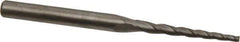 Accupro - 2° Taper Angle per Side, 1/16" Small End Diam, 1" LOC, Solid Carbide 3 Flute Tapered Square End Mill - 3" OAL, 3/16" Shank Diam, Spiral Flute - Eagle Tool & Supply