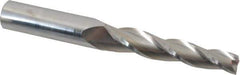 Accupro - 2° Taper Angle per Side, 1/2" Small End Diam, 3-1/4" LOC, Solid Carbide 3 Flute Tapered Square End Mill - 6" OAL, 3/4" Shank Diam - Eagle Tool & Supply