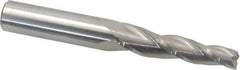 Accupro - 3° Taper Angle per Side, 3/8" Small End Diam, 2-1/4" LOC, Solid Carbide 3 Flute Tapered Square End Mill - 4" OAL, 5/8" Shank Diam, Spiral Flute - Eagle Tool & Supply