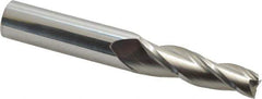 Accupro - 3° Taper Angle per Side, 1/2" Small End Diam, 2-1/4" LOC, Solid Carbide 3 Flute Tapered Square End Mill - 5" OAL, 3/4" Shank Diam, Spiral Flute - Eagle Tool & Supply