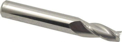 Accupro - 5° Taper Angle per Side, 1/4" Small End Diam, 3/4" LOC, Solid Carbide 3 Flute Tapered Square End Mill - 2-1/2" OAL, 3/8" Shank Diam, Spiral Flute - Eagle Tool & Supply