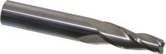 Accupro - 5° Taper Angle per Side, 1/4" Small End Diam, 1" LOC, Solid Carbide 3 Flute Tapered Square End Mill - 3" OAL, 7/16" Shank Diam, Spiral Flute - Eagle Tool & Supply