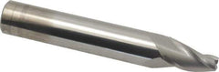 Accupro - 10° Taper Angle per Side, 1/4" Small End Diam, 3/4" LOC, Solid Carbide 3 Flute Tapered Square End Mill - 3-1/2" OAL, 9/16" Shank Diam, Spiral Flute - Eagle Tool & Supply