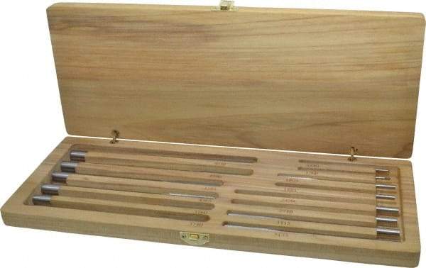 Made in USA - 0.124" to 0.501", Chucking Reamer Set - Straight Flute, Right Hand Cut, 14 Pieces - Eagle Tool & Supply