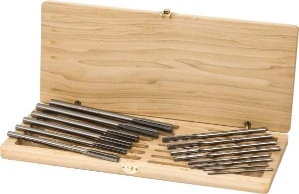 Made in USA - 0.123" to 0.4995", Chucking Reamer Set - Straight Flute, Right Hand Cut, 14 Pieces - Eagle Tool & Supply