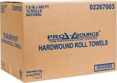 PRO-SOURCE - Hard Roll of 1 Ply Natural Paper Towels - 8" Wide, 800' Roll Length - Eagle Tool & Supply