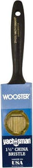 Wooster Brush - 1-1/2" Flat Hog Varnish Brush - 2-3/16" Bristle Length, 6-1/4" Plastic Beavertail Handle - Eagle Tool & Supply