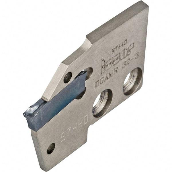 Iscar - Right Hand Cut, 1/8" Insert Width, Cutoff & Grooving Support Blade for Indexables - 0.126" Head Projection - Eagle Tool & Supply