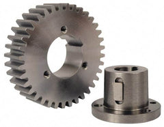 Browning - 12 Pitch, 4" Pitch Diam, 4.167" OD, 48 Tooth Bushed Spur Gear - 3/4" Face Width, 2-1/2" Hub Diam, 14.5° Pressure Angle, Steel - Eagle Tool & Supply