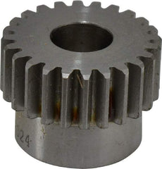 Browning - 20 Pitch, 1.2" Pitch Diam, 1.3" OD, 24 Tooth Spur Gear - 1/2" Face Width, 1/2" Bore Diam, 1-1/16" Hub Diam, 20° Pressure Angle, Steel - Eagle Tool & Supply