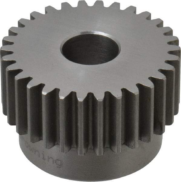 Browning - 16 Pitch, 1-7/8" Pitch Diam, 2" OD, 30 Tooth Spur Gear - 3/4" Face Width, 5/8" Bore Diam, 1-5/8" Hub Diam, 20° Pressure Angle, Steel - Eagle Tool & Supply