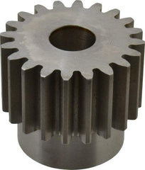 Browning - 8 Pitch, 2-1/2" Pitch Diam, 2.7" OD, 20 Tooth Spur Gear - 1-1/2" Face Width, 7/8" Bore Diam, 2-1/8" Hub Diam, 20° Pressure Angle, Steel - Eagle Tool & Supply