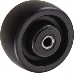 Value Collection - 4 Inch Diameter x 2 Inch Wide, Polyolefin Caster Wheel - 350 Lb. Capacity, 2-3/16 Inch Hub Length, 1/2 Inch Axle Diameter, Roller Bearing - Eagle Tool & Supply