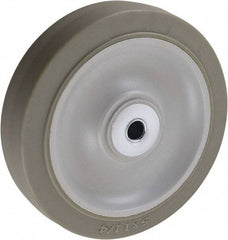 Value Collection - 5 Inch Diameter x 1-1/4 Inch Wide, Soft Rubber Caster Wheel - 200 Lb. Capacity, 1-1/2 Inch Hub Length, 3/8 Inch Axle Diameter, Sleeve Bearing - Eagle Tool & Supply