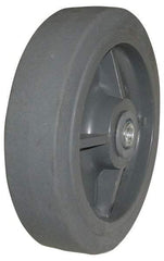 Value Collection - 6 Inch Diameter x 2 Inch Wide, Solid Rubber Caster Wheel - 400 Lb. Capacity, 2-3/16 Inch Hub Length, 1/2 Inch Axle Diameter, Roller Bearing - Eagle Tool & Supply