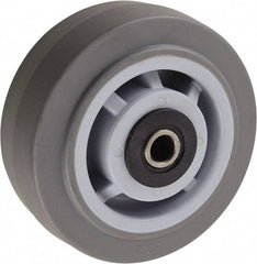 Value Collection - 5 Inch Diameter x 2 Inch Wide, Solid Rubber Caster Wheel - 350 Lb. Capacity, 2-3/16 Inch Hub Length, 1/2 Inch Axle Diameter, Roller Bearing - Eagle Tool & Supply