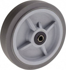Value Collection - 8 Inch Diameter x 2 Inch Wide, Solid Rubber Caster Wheel - 500 Lb. Capacity, 2-3/16 Inch Hub Length, 1/2 Inch Axle Diameter, Roller Bearing - Eagle Tool & Supply