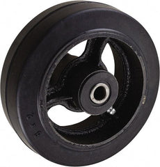 Value Collection - 6 Inch Diameter x 2 Inch Wide, Rubber Caster Wheel - 820 Lb. Capacity, 2-3/16 Inch Hub Length, 3/4 Inch Axle Diameter, Roller Bearing - Eagle Tool & Supply