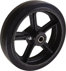 Value Collection - 8 Inch Diameter x 2 Inch Wide, Rubber Caster Wheel - 1,000 Lb. Capacity, 2-3/16 Inch Hub Length, 3/4 Inch Axle Diameter, Roller Bearing - Eagle Tool & Supply