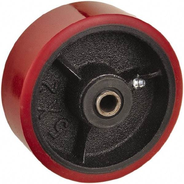 Value Collection - 5 Inch Diameter x 2 Inch Wide, Polyurethane Caster Wheel - 1,000 Lb. Capacity, 2-3/16 Inch Hub Length, 3/4 Inch Axle Diameter, Roller Bearing - Eagle Tool & Supply