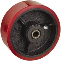 Value Collection - 5 Inch Diameter x 2 Inch Wide, Polyurethane Caster Wheel - 1,000 Lb. Capacity, 2-3/16 Inch Hub Length, 3/4 Inch Axle Diameter, Roller Bearing - Eagle Tool & Supply