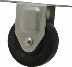 Value Collection - 3" Diam x 13/16" Wide x 3-1/2" OAH Top Plate Mount Rigid Caster - Soft Rubber, 110 Lb Capacity, Plain Bearing, 2-9/16 x 3-5/8" Plate - Eagle Tool & Supply